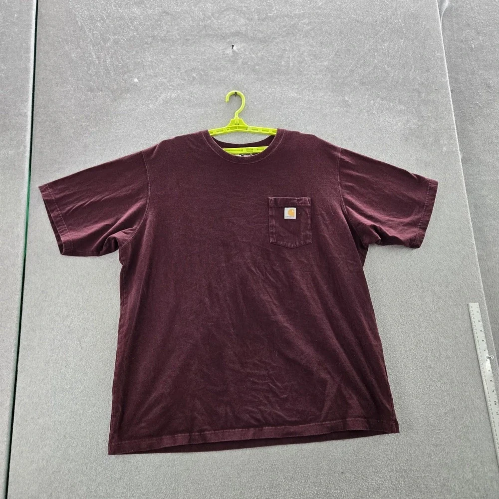 Carhartt Men‎ Shirt 3XL Red K87 Loose Fit Pocket T-Shirt Gorpcore Logo